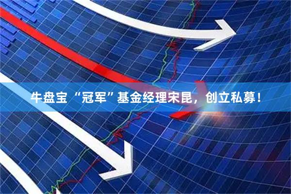 牛盘宝 “冠军”基金经理宋昆，创立私募！