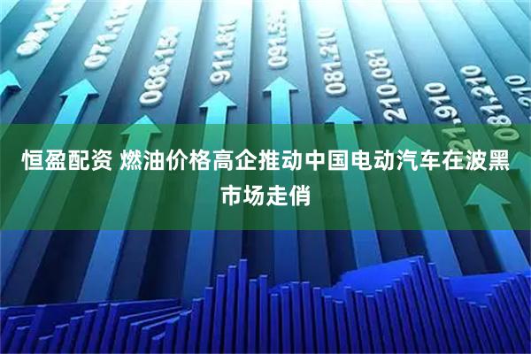 恒盈配资 燃油价格高企推动中国电动汽车在波黑市场走俏